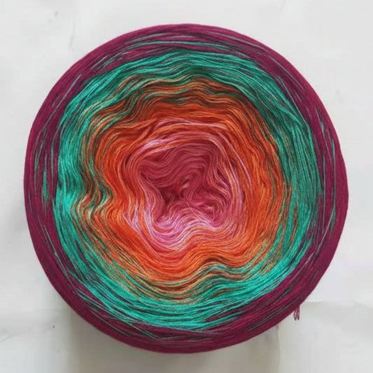 Mercerised Cotton Ombre Rainbow MegaCake XXL 400g