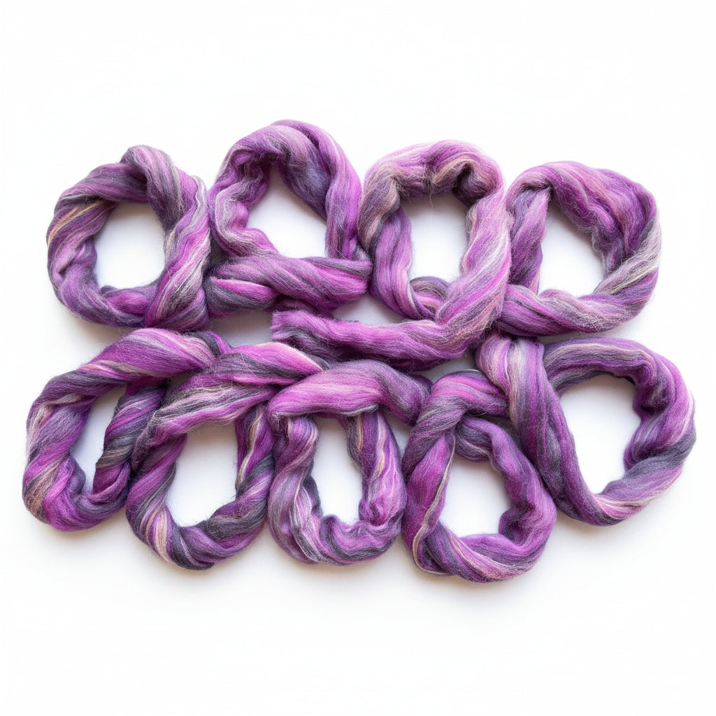 Deep Purple - Extrafine Merino Wool Roving 150g
