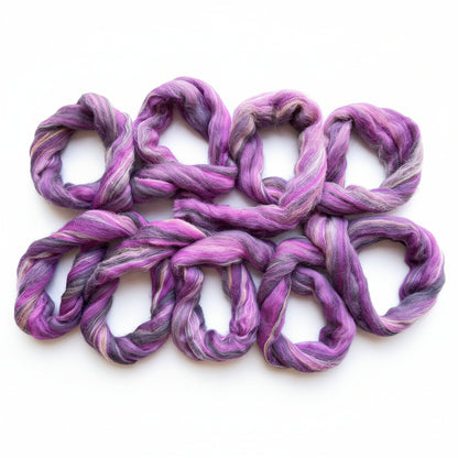Deep Purple - Extrafine Merino Wool Roving 150g