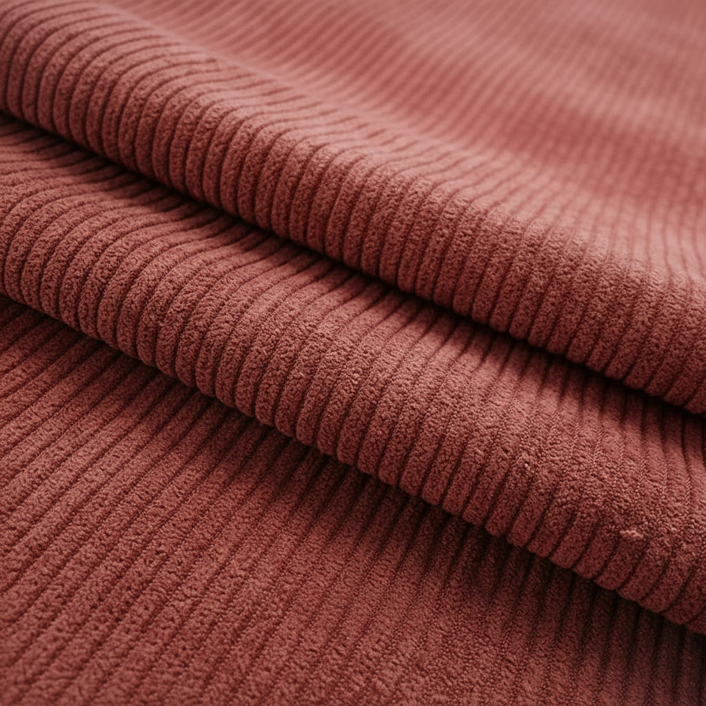 Tissu velours côtelé en polyester de qualité supérieure (350 g/m²)