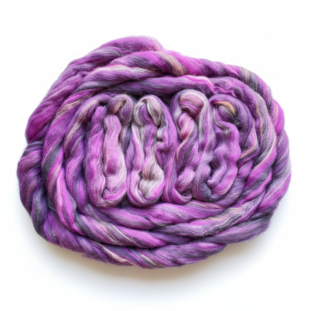 Deep Purple - Extrafine Merino Wool Roving 150g