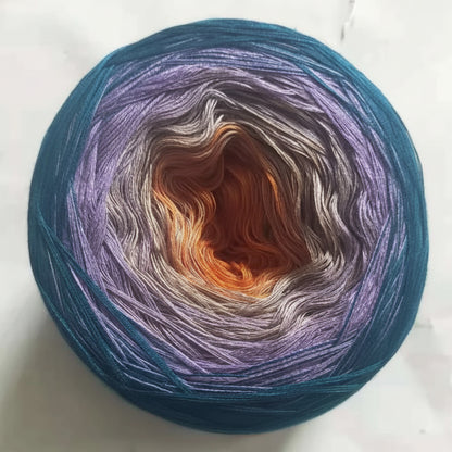 Mercerised Cotton Ombre Rainbow MegaCake XXL 400g