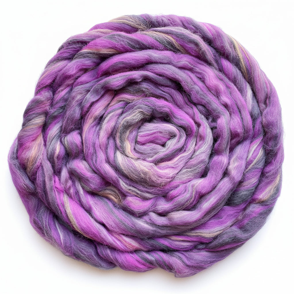Deep Purple - Extrafine Merino Wool Roving 150g