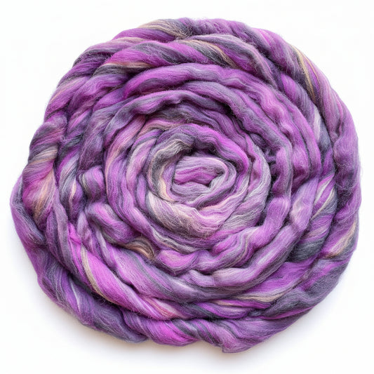 Deep Purple - Extrafine Merino Wool Roving 150g