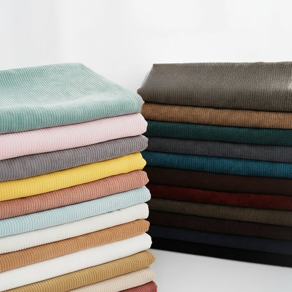 Tissu velours côtelé en polyester de qualité supérieure (350 g/m²)