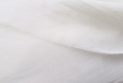 Mulberry Silk Linen Fabric White