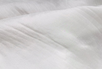 Mulberry Silk Linen Fabric White