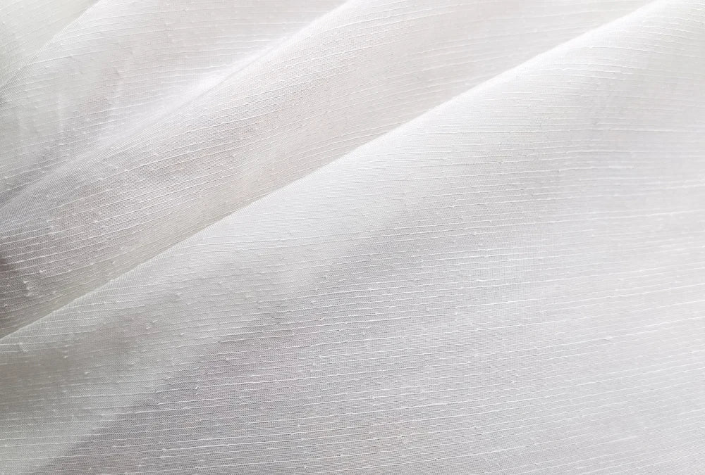 Mulberry Silk Linen Fabric White