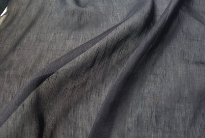 Mulberry Silk Linen Fabric Black