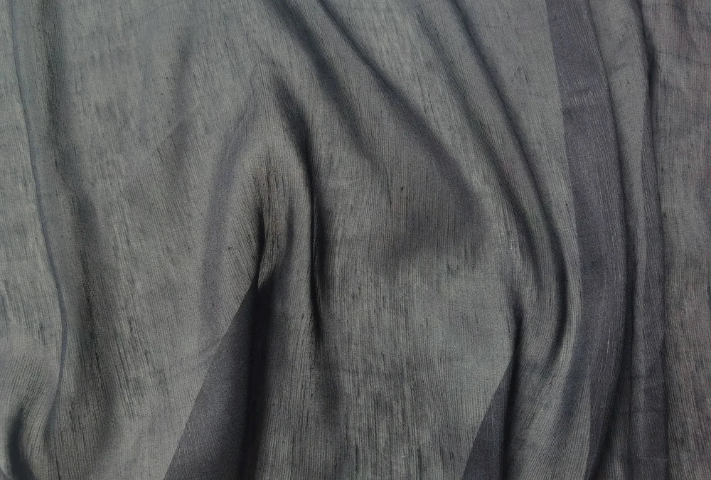 Mulberry Silk Linen Fabric Black
