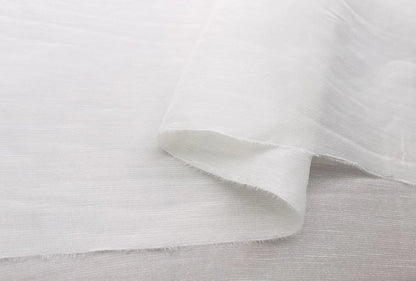 Mulberry Silk Linen Fabric White