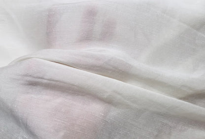Mulberry Silk Linen Fabric White