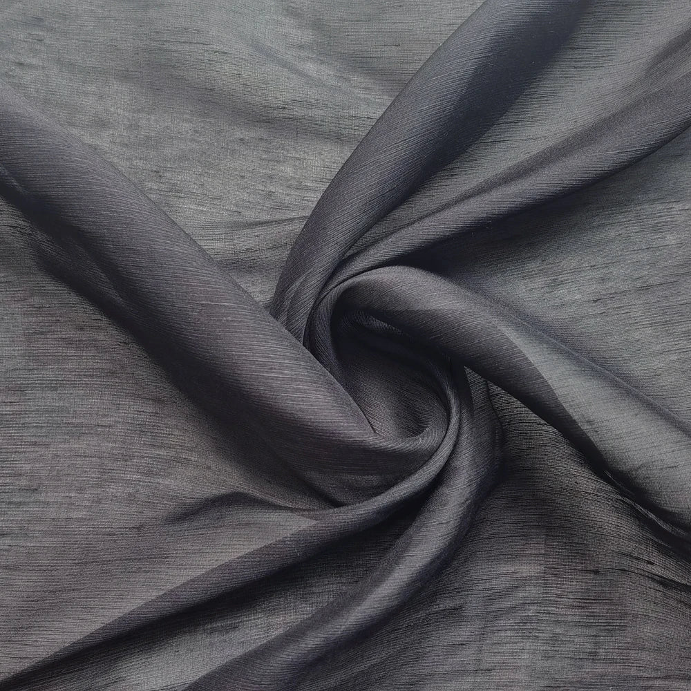 Mulberry Silk Linen Fabric Black