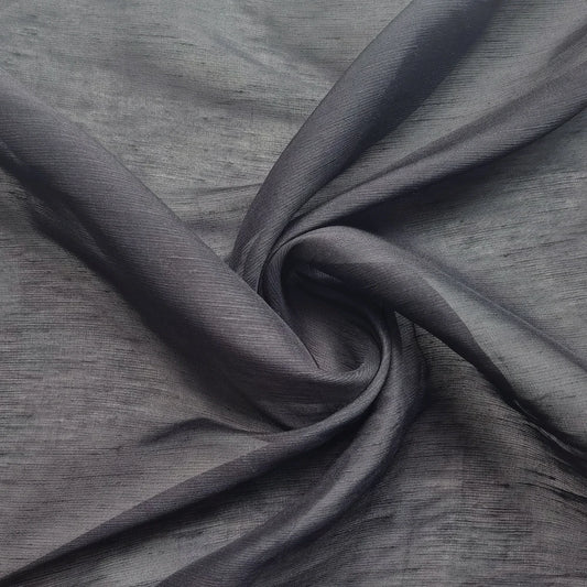 Mulberry Silk Linen Fabric Black