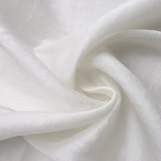 Mulberry Silk Linen Fabric White