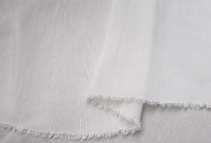 Mulberry Silk Linen Fabric White