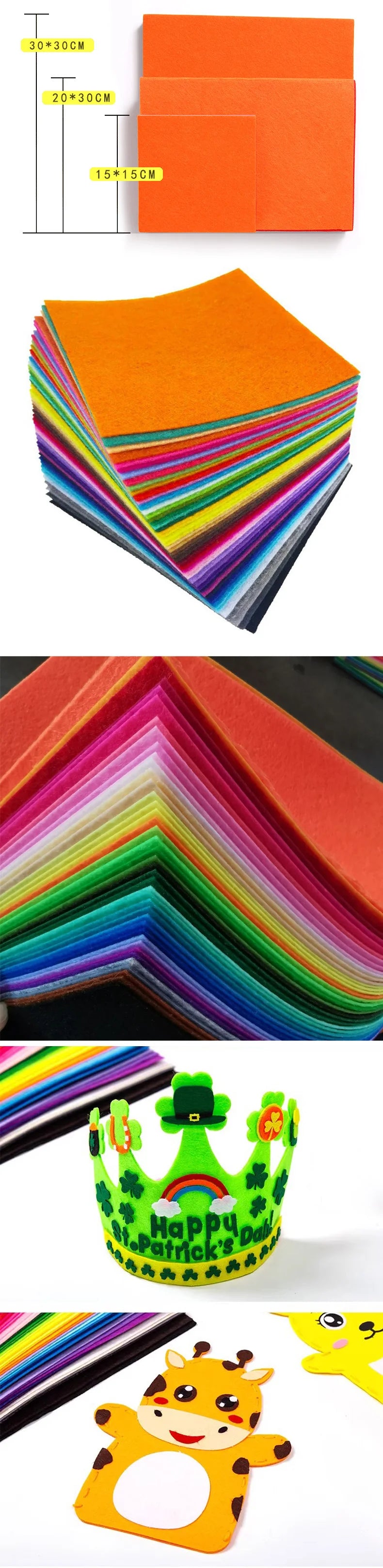 Soft Woolblend Felt Fabric Sheets 40 Colours