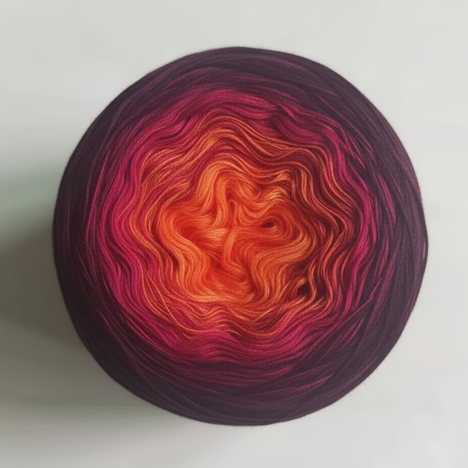 Mercerised Cotton Ombre Rainbow MegaCake XXL 400g