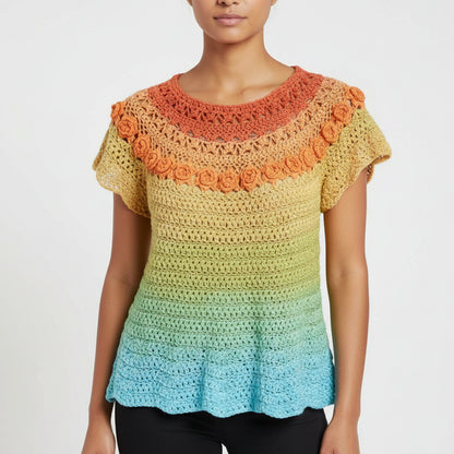 Mercerised Cotton Ombre Rainbow MegaCake XXL 400g