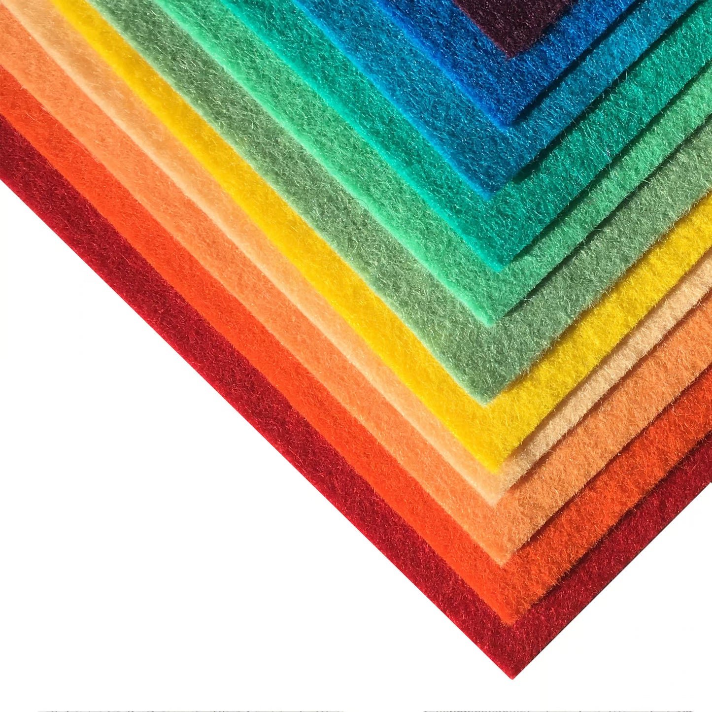 Feuilles de feutre doux en laine mélangée, 40 couleurs